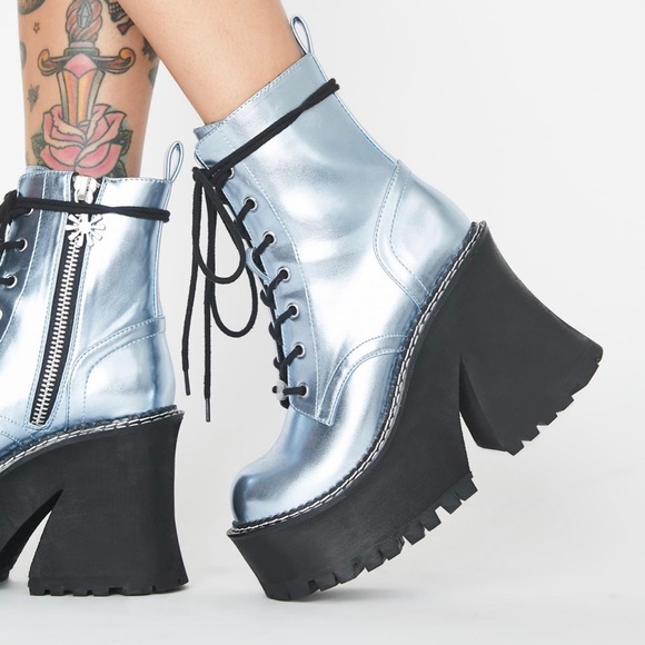 dELiA*s Shoes - Delias by Dolls Kills Platform Lace Up Boots